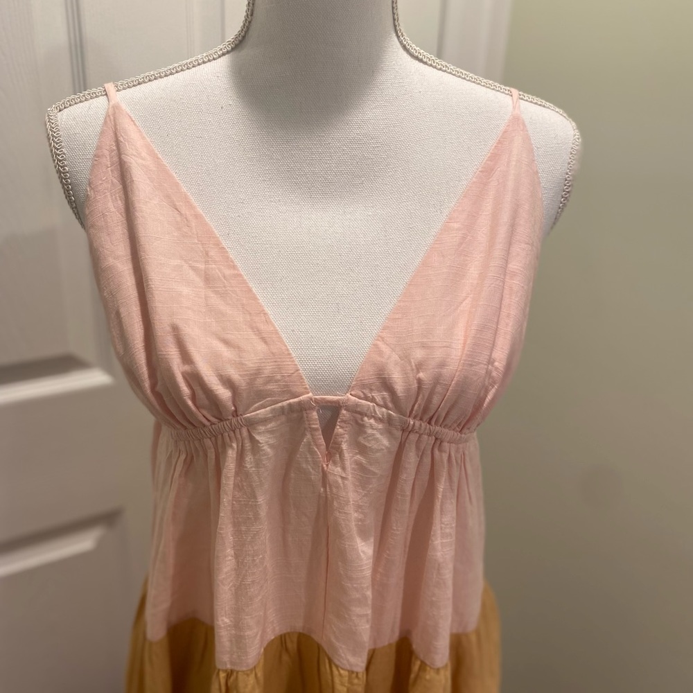 New By Anthropologie Colorblock Maxi Dress Size L - Picture 14 of 15